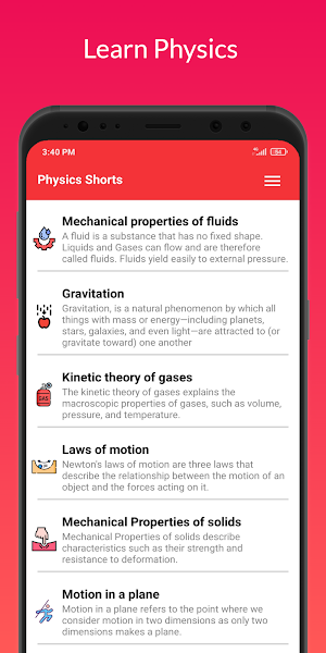 Physics Notes offline: Shorts Screenshot 0