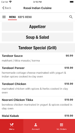 Rasoi Indian Cuisine Screenshot 2