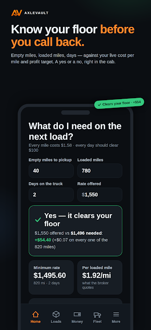 AxleVault — Trucking Finances Screenshot 0