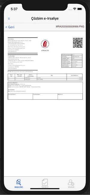 ÇözbimEirsaliye Screenshot 2