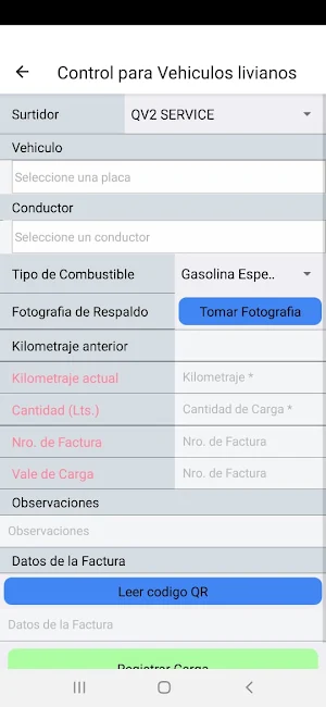 Gestion de Cargas de Combustible Screenshot 2