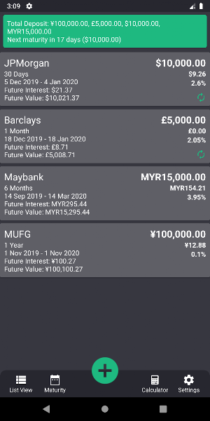 Money & FD Manager / Tracker Screenshot 2