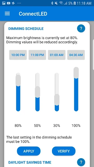 Evluma ConnectLED Screenshot 2