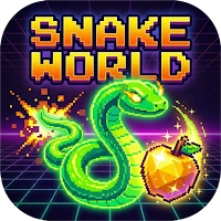 Snake World - Neon Flags Game