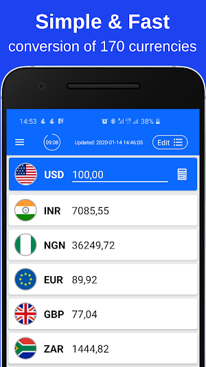 Currency Converter - Offline Money Exchange Rates Screenshot 0