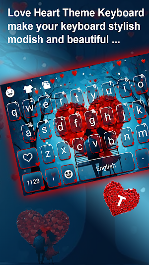Love Keyboard: Red Heart Theme Screenshot 1