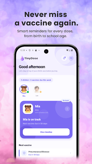 TinyDose: Baby Vaccine Tracker Screenshot 0