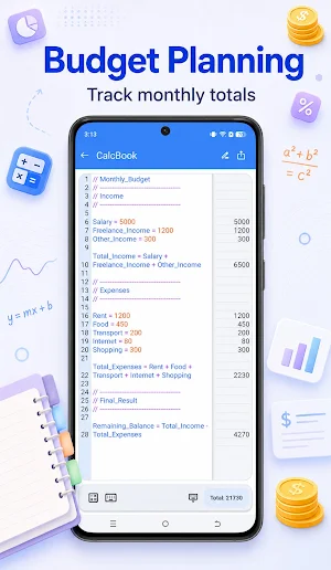 CalcBook: Math Notepad Utility Screenshot 2