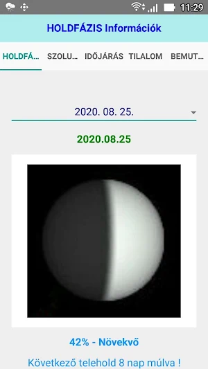 Holdfázis Információk Screenshot 0