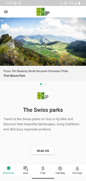 Swiss Parks App Screenshot 0