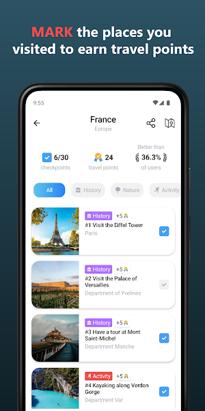 Voyager: Travel Rating App Screenshot 2