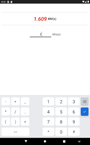 Mile KiloMeter Calc Screenshot 2