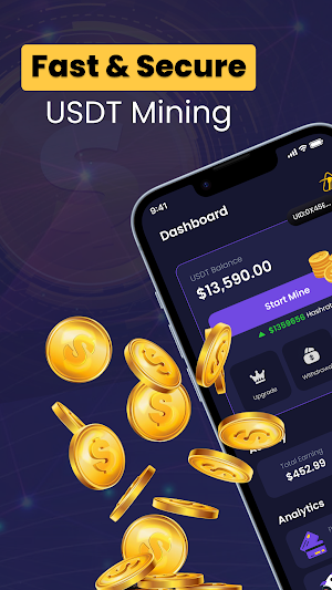 USDT Cloud Miner - Tether Screenshot 1