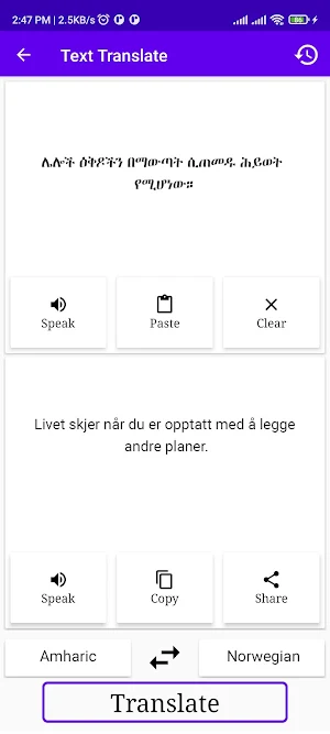 Amharic Norwegian Translator Screenshot 1