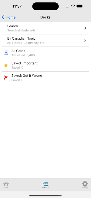 Canada Citizenship Test Q-Bank Screenshot 2
