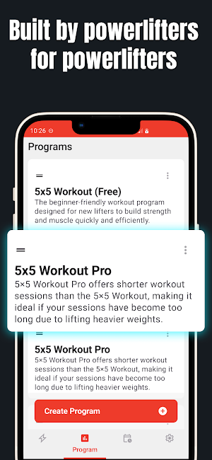 5x5 Workout Weight Lifting log Screenshot 1