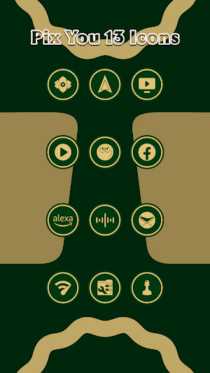 Pix You 13 Dark Green Icons Screenshot 3