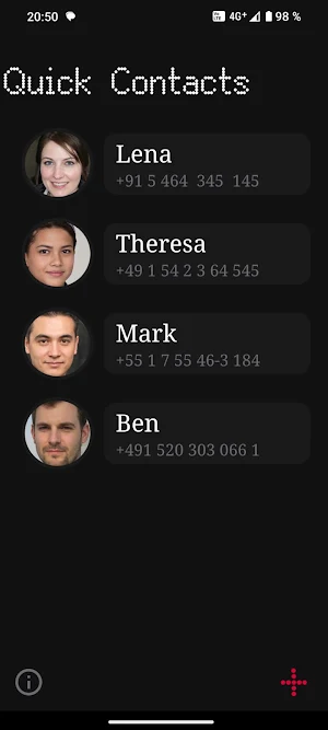 Quick Contacts Screenshot 2