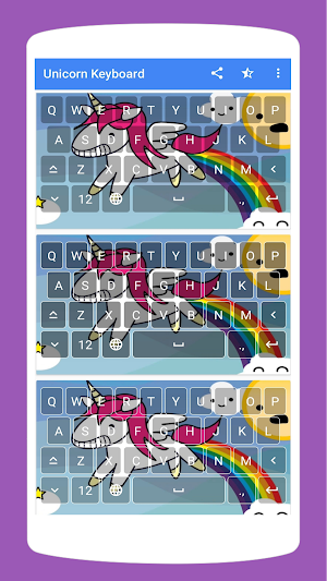 Rainbow Unicorn Keyboard Theme Screenshot 2