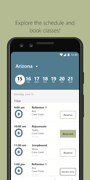 Oasis Pilates Screenshot 2