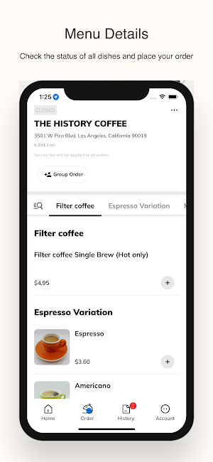 The History Coffee Screenshot 1