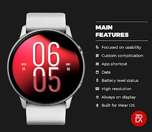 Red Flux Watch Face Screenshot 1
