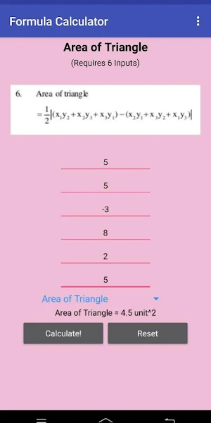 Formula Calculator Screenshot 2
