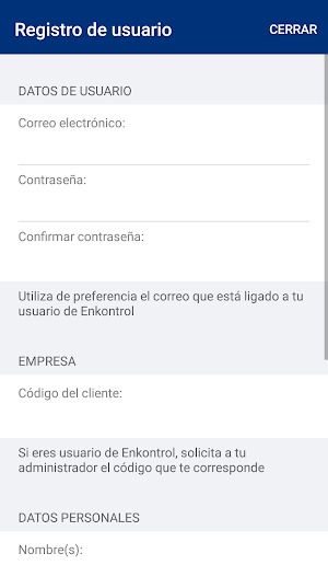 Enkontrol Móvil V2 Screenshot 1