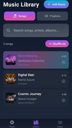 NeonFlow: Music Player Screenshot 2
