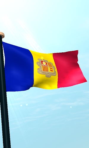 Andorra Flag 3D Live Wallpaper Screenshot 3