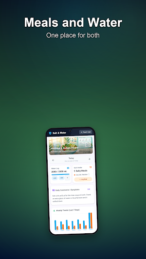 Saltsip: Meal Water Tracker Screenshot 1
