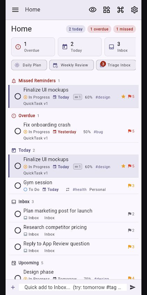 QuickTask - Todo & Planner Screenshot 0