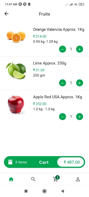 K E K vegetables and fruits Screenshot 1