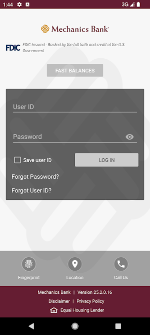 Mechanics Bank Mobile Plus Screenshot 0