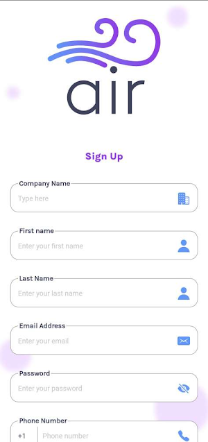 AIR App Mobile Screenshot 1