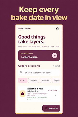 Cake Cost & Order Manager Screenshot 0