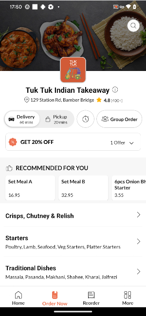 Tuk Tuk Indian Takeaway Screenshot 1