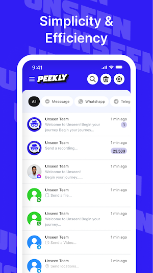 Peekly: Unseen Chat & Track Screenshot 0