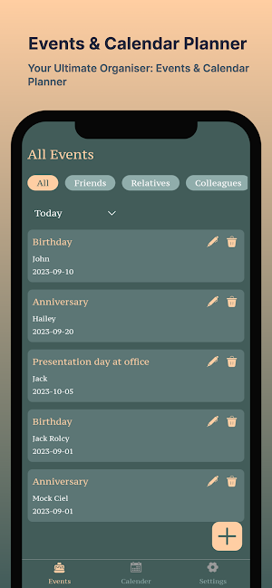Events & Calendar Planner Screenshot 0