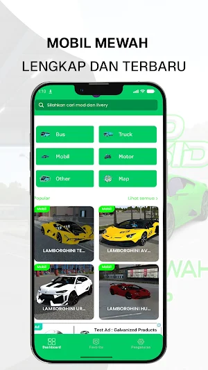 Mod Mobil Mewah BUSSID 2025 Screenshot 1