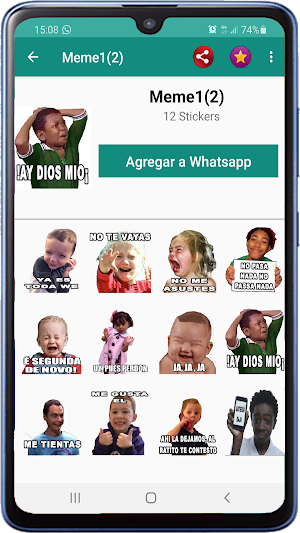 Memes with phrases Spanish Stickers WAStickerApps Screenshot 2