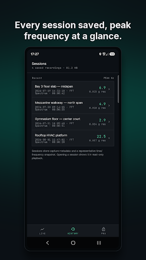 Heel Drop: Vibration Analyzer Screenshot 3