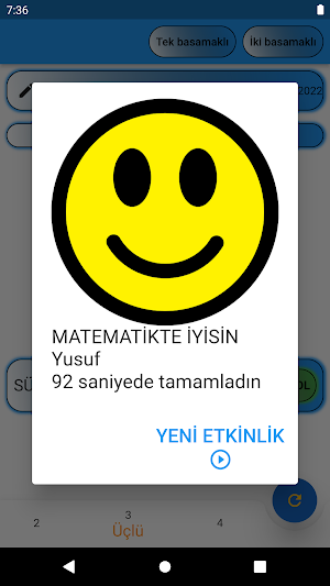 3 İşlem Etkinlik Screenshot 3
