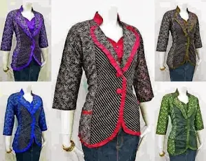 Model Blazer Batik Women Screenshot 1