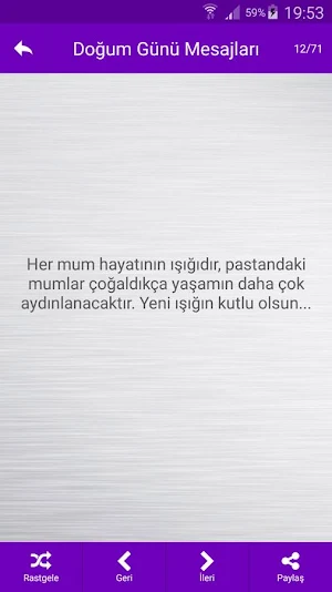 Doğum Günü Mesajları Screenshot 2