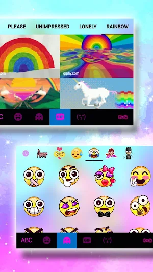 Pastel Flower Unicorn Keyboard Theme Screenshot 3