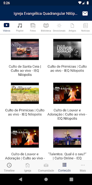 Igreja do Evangelho Quadrangular Nilópolis Screenshot 2