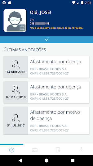 Carteira de Trabalho Digital Screenshot 3