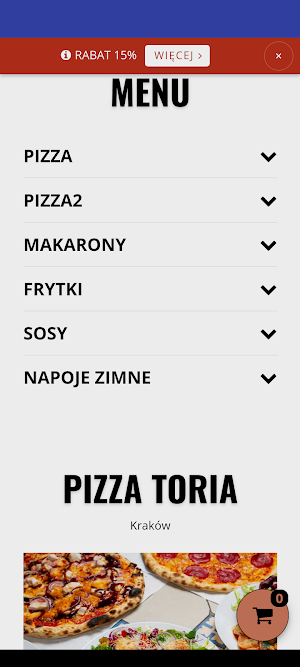 PIZZA TORIA Kraków Screenshot 0