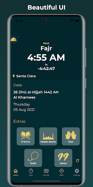 Everyday Muslim : Islam, Prayers, Qibla,Quran,Duas Screenshot 0